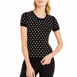 Escada Sport Salaria Dotted Knit Top Blouse Size M